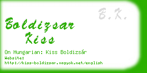 boldizsar kiss business card